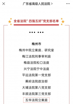 五华法院立案庭党支部获评全省法院“四强五好”党支部